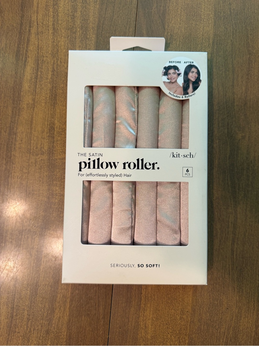 Kitsch Satin Pillow Rollers Set - Pink